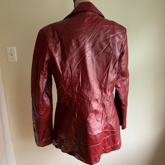 Authentic Vera Pelle burgundy jacket size L - Picture 12 of 14